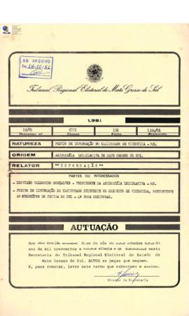 1981 - Estatísticas do eleitorado de Fátima do Sul n.12