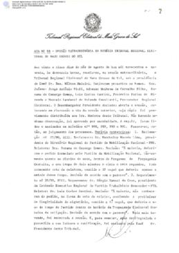 Ata extraordinária do TRE-MS n.066
