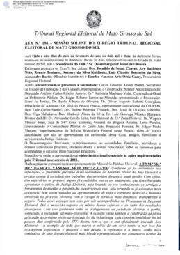 Ata extraordinária do TRE-MS n.194