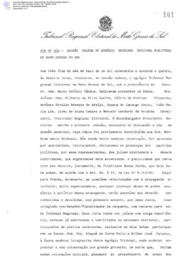 Ata extraordinária do TRE-MS n.103