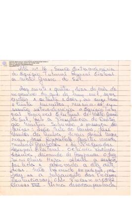 Ata extraordinária do TRE-MS n.016