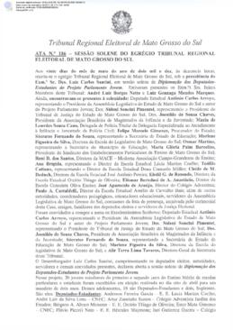 Ata extraordinária do TRE-MS n.186