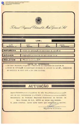 1982 - Estatísticas do eleitorado de Japorã n.4