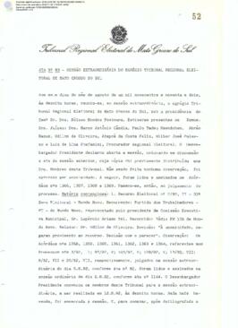 Ata extraordinária do TRE-MS n.083