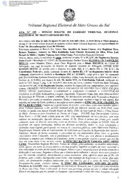 Ata extraordinária do TRE-MS n.195