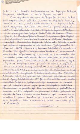 Ata extraordinária do TRE-MS n.019