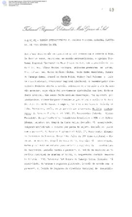 Ata extraordinária do TRE-MS n.082