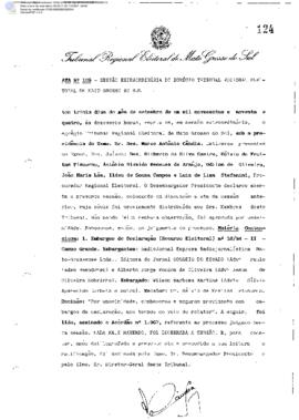 Ata extraordinária do TRE-MS n.109