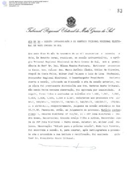 Ata extraordinária do TRE-MS n.098