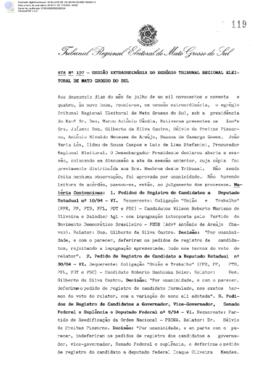 Ata extraordinária do TRE-MS n.107
