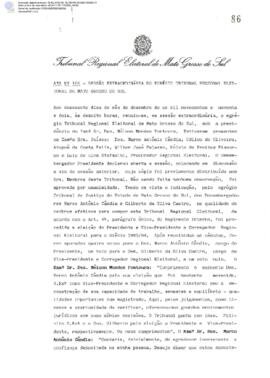 Ata extraordinária do TRE-MS n.101