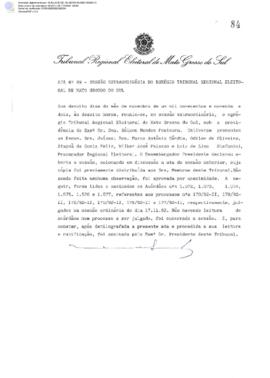 Ata extraordinária do TRE-MS n.099