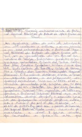 Ata extraordinária do TRE-MS n.025