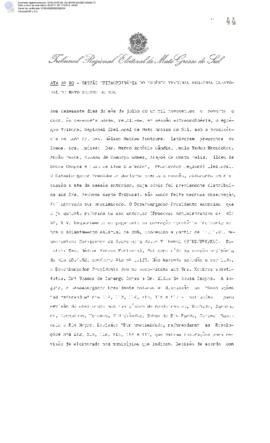 Ata extraordinária do TRE-MS n.080