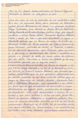 Ata extraordinária do TRE-MS n.051