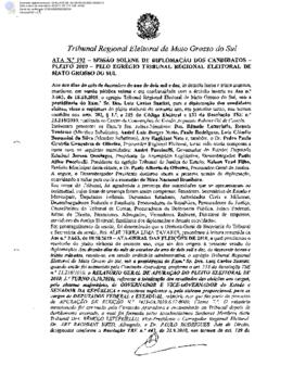 Ata extraordinária do TRE-MS n.192