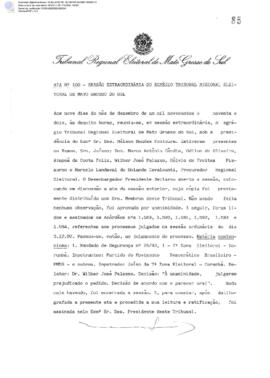 Ata extraordinária do TRE-MS n.100