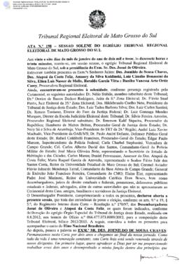 Ata extraordinária do TRE-MS n.198