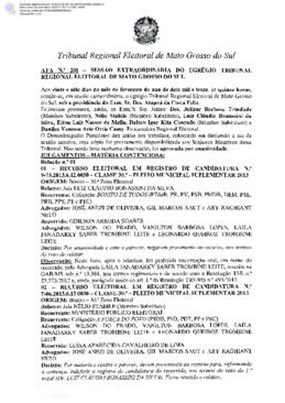 Ata extraordinária do TRE-MS n.201