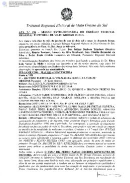Ata extraordinária do TRE-MS n.196