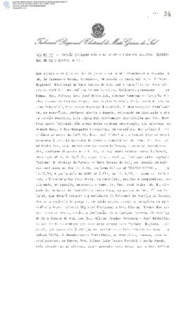 Ata extraordinária do TRE-MS n.077