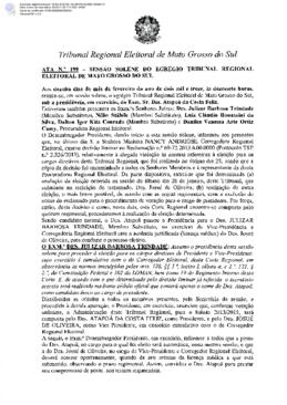 Ata extraordinária do TRE-MS n.199