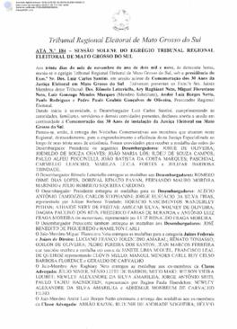 Ata extraordinária do TRE-MS n.184